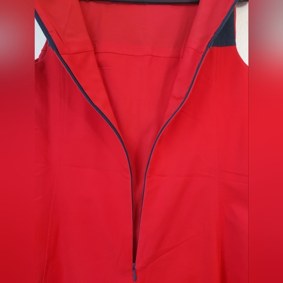 Lauren Ralph Lauren Red with Blue Color Block Pencil Dress Size 4 - Picture 6 of 9